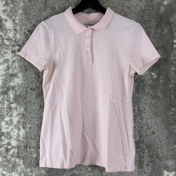 Croft & Barrow Size S Classic Casual Polo Shirt Pink Short Sleeve Button Collar - Picture 1 of 8